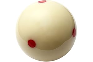MOOCY Red Dot Cue Ball, AAA-Grade PRO 6 Dot Billiard Practice Training Measle Que Ball - 2 1/4"