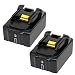 Produktbild 2 Stück 18V 4.0Ah Li-Ion Ersatz Werkzeugakku für Makita Schlagbohrschrauber DHP453RF DHP459RTJ BHP453RHE DHP453RYLJ DHP459RMJ DHP458RMJ HP457DWE10 DHP458Z HP331DSAX3 DHP481RTJ DFS452Z Akku mit LED Ladestandsanze