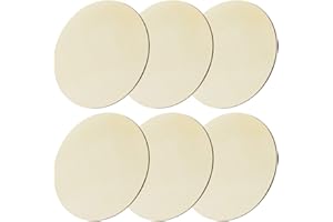 HAOHAI 6 cerchi in legno da 10 cm per artigianato, placca rotonda in legno grezzo, ritagli in legno per la pittura di porte (6 pezzi, 10 cm)