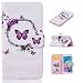 Produktbild Nanxi Schutzhülle für iPhone 5/5S/iPhone SE mit gratis Displayschutzfolie, bunt, schöne Muster, Kunstleder, mit Kreditkartenfächern, ultradünn, Kunstleder, FLOWER Butterfly, Samsung Galaxy S6 edge