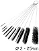 Produktbild HOMETOOLS.EU® - Flaschen Reinigung Bürsten Set | Für Flaschen, Trinkhalme, Schmuck, Schläuche, Düsen, Modellbau | 25mm bis 2mm | 10er Set