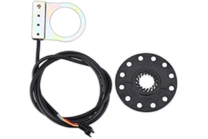 NIMOA Electric Bike Speed Sensor, Electric Bicycle Pedal Assistant Sensor, 12 Magnets Bike Speed Sensor E-Bike Revolution PAS System