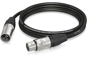 Behringer Microphone Cable - XLR Male to XLR Female - 3 m / 10 ft - Gold Performance - GMC-300