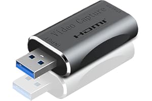 Zowietek USB 3.0 HD Video Capture Card, 4K HDMI Eingang, 1080P USB-Ausgang für Streaming, Gaming, Meeting, Live-Lehren über OBS, Zoom, Skype usw. (Space-Ash)