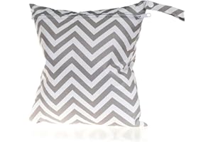 SECALIFE Baby Wet Bag, Waterproof Moisture-Proof Washable Portable Diaper Bag Storage Bag with Zipper for Swimsuits, Dry or Wet Clothes