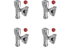 Aumix 15mm x ¾ inch Self Cutting Tap Washing Machine/Dishwasher Appliance Stop Valve x4