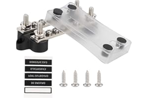 EBTOOLS morsettiera elettrica Terminale Bus Bar Barra del bus della barca barra del bus 100A a 16 vie 4 prigionieri Morsettiera di distribuzione dell'alimentazione marina per barche per auto