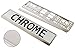 Produktbild Ein paar (2 X) Chrom aussehen hervorragende Qualität Registrierung Nummer Autokennzeichen UNIVERSAL umgibt Inhaber Frames - Schnäppchen!