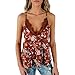 Produktbild Rovinci Damen Lace Vest Top Sleeveless Casual Tank Blouse Summer Tops T-Shirt Spitze Weste Sommer Blusen Camisole (M, Rot)
