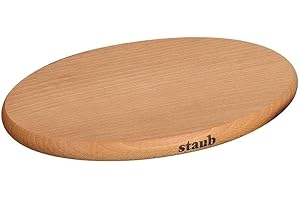 STAUB Owalna podkładka magnetyczna, drewniana, brązowa, 29 cm x 20 cm