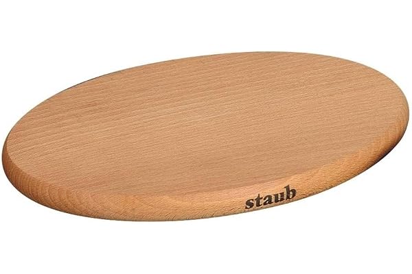 STAUB Dessous de Plat Aimanté, Ovale, Ø 29 cm, Bois Hêtre