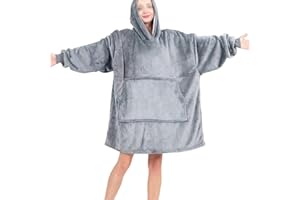 WEASHUME Übergroße Sherpa Hoodie Sweatshirt Decke, Super Weiche Gemütliche Warme Komfortable Riesen-Hoodie, Winter Riesige-kuschelige TV-Decke für Erwachsene, Männer, Frauen, Jugendliche