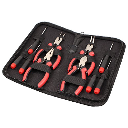 10 tlg Feinmechaniker Werkzeug set Kombizange Zangen Schraubendreher Schlitz PH - 5