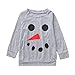 Price comparison product image BHYDRY Family T-Shirts Funny Long Sleeve Snowman Tops Blouse Christmas Matching Tops(UK-18M/CN-120,Gray-C)