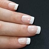 Bling Art False Nails Französisch Maniküre Weiß Manicurette 24 Medium Tipps UK - 4