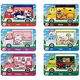 YOMADFUN 6 carte da gioco NFC ACNH NFC per carte di veicolo rotonde New Horizons - carte della serie Sanrio
