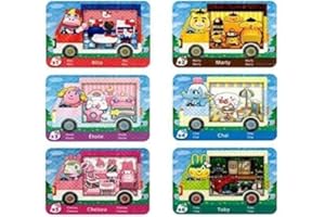 YOMADFUN 6 Stück für Tiere Crossing, NFC Spielkarten ACNH NFC für runde Fahrzeugkarten New Horizons – Karten der Serie Sanrio