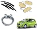 Auto Pearl Premium Quality Car Accessories Combo of Car Rain Wind Door Visor Side Window Deflector. & Full Steel Towing Tow Cable 2000kgs 6mm Heavy Duty 4Mtr. & Premium Quality Car Auto Window Side Chipkoo Sunshade Curtains Beige Set of 5 Pcs. For Chevrolet Beat Type-2 RS.1946.00