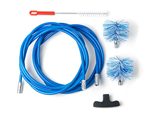 BARETTO - Kit 9 Metros - 2 Cepillos Pellet 80 y 100mm - Kit Limpieza de Estufas de Pellets