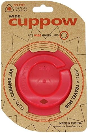 Cuppow Canning Jar Drinking Lid - Wide Mouth - Pink