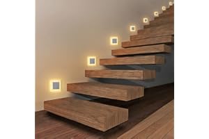 ERWEY 3W Applique Encastrée LED Blanc Chaud Luminaire Escalier Spot LED Encastrable Eclairage d’Escalier 4Pcs