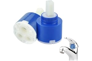 KLYNGTSK 2 Stück 40 mm Wasserhahn Ventil Wasserhahn Kartusche Keramik Cartridge Mischbatterie Ventil Wasserhahn Ersatz Kartusche für Küche Badezimmer