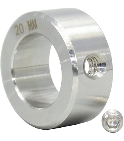 Zeberoxyz 10 pz/confezione da 8 mm collare di bloccaggio albero T8 vite di piombo anello di bloccaggio materiale in acciaio inossidabile per accessori per stampanti 3D (8 mm-argento