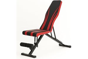 T-LOVENDO.ES Banco de Ejercicio o Musculación Plegable Ligero Multifunción Para Pesas y Mancuernas Ajustable de Abdominales Gimnasio Entrenamiento en casa, Múltiples Posiciones Espalda, Pecho, Piernas