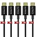 Produktbild Micro USB Kabel ULTRICS®[1M/3FT] 5 Pack Premium USB 2.0 Ein Stecker zu Micro B EMI & EMV Abschirmung Metallgeflecht, Folie, vergoldet Daten Sync Aufladung Micro USB Kabel Android, Samsung, Tablets, PS4, XBOX One