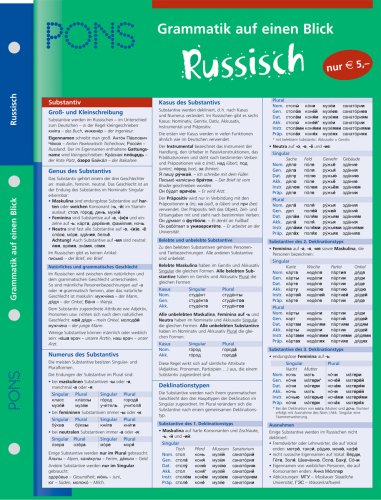 Download PONS Grammatik auf einen Blick Russisch: kompakte Übersicht, Grammatikregeln nachschlagen
