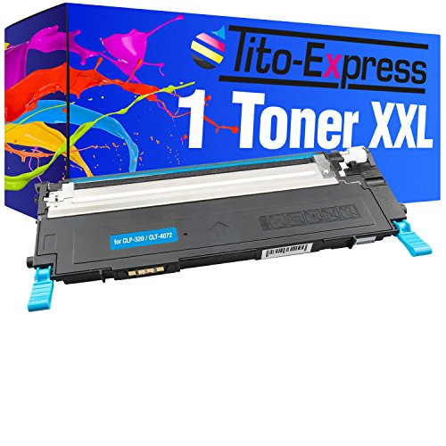 PlatinumSerie® 1 Toner-Patrone XXL für Samsung CLP-320 Cyan CLP-320 CLP-320N CLP-325 CLP-325N CLP-325W kompatibel zu Samsung CLT-C4072S , 2.000 Seiten