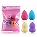 VENMO Pro Beauty Puff Latex Beauty Flawless Makeup Blender Gourd Shape Droplets Puff, 4PC Random color and Shape