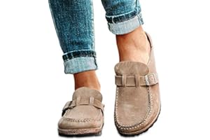 DaYee Lässige, bequeme Damen-Clogs aus Veloursleder