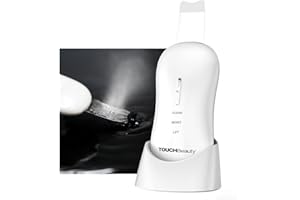 ‎TOUCHBEAUTY Ultraschallpeelinggerät,TOUCHBeauty Skin Scrubber mit 4 Modi Mitesser Akne Entferner Ultraschall-Peeling Porenreiniger,Ionen Hautreiniger für Gesichtsreinigung Lifting AG-1887