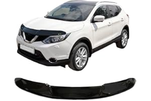 SCOUTT | Motorhaube Windabweiser Insekten Steinschlagschutz Für Qashqai 2014-2018, Aerodynamisch, Einfache Montage, Haubenschutzmaske