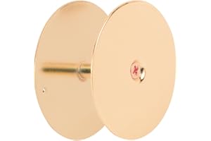 Prime-Line - Placa de Cubierta para Orificio de Puerta, 2-5/8 Pulgadas de diámetro, latón, Aumentar la Seguridad del hogar en Puertas de Entrada