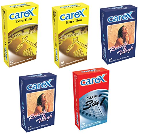 Carex Condoms - Powershot, Rough & Tough and 3in1 (Karex,Malaysia) 5 x 10s... ... RS.354 (41.00% Off) - Amazon