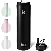 BOTTLE BOTTLE 24oz Water Bottle Thermos with Straw Lid and Handle, Stainless Steel Double Wall Vacuum Insulated Leak Proof BP