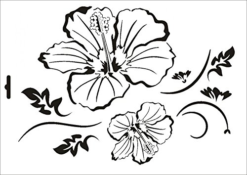 UMR-Design W-084 Floral Wand / Textilschablone Grösse A5