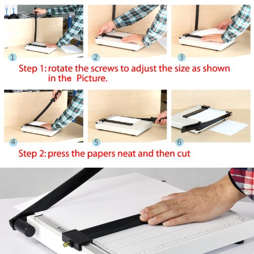 Yahee Papierschneider Hebelschneider Profi A4 Foto und Papierschneidemaschine Roll- und Schnitt-Schneidemaschine - 4