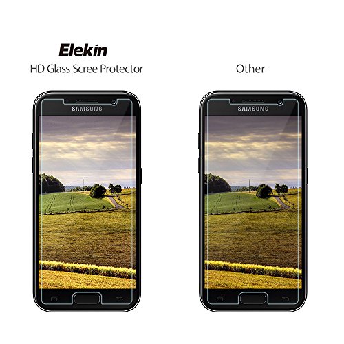 Samsung A5 2017 Schutzfolie, Elekin [2 Pack] Samsung A5 2017 Panzerglas Displayschutzfolie 9H Härtegrad 99% Transparenz Hartglas Screen Protector Schutzglas für Samsung A5 2017 - 4