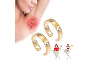 Yusat 2 Stück Lymphdrainage Magnetring, verstellbarer Gewichtsverlust, offener Fingerring, magnetischer Ring Damen und Herren
