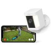 Ring Amazon Spotlight Cam Plus Battery | 1080p HD Video, Two-Way Communication, Color Night Vision, LED Bulbs and Siren, Easy