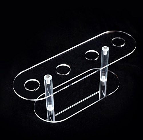 YESTBUY Clear Acrylic Ice Cream Cone Stand Holder 4 - Capacity (4 Holes (Dia 1 1/3)) by YEST