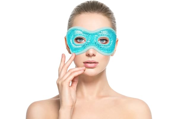 ACWOO Masque Yeux Froid, Masque Des Yeux, Masque Compresse Chaud et Froid, Masque Yeux Réfrigérant en, Soulage la Fatigue Oculaire, Migraine, Gonflement Yeux, Cernes