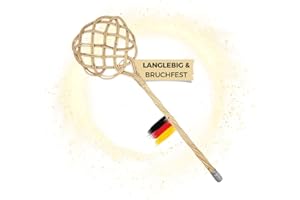 Vindal Teppichklopfer - langlebig, handgefertigt - Ausklopfer, Polsterklopfer - mit Griff - aus 2-fädigem Natur-Rattan - ideal für Teppiche, Fußmatten, Sitzbezüge