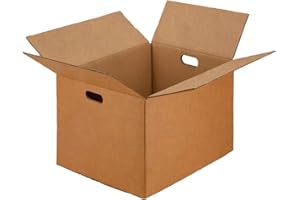 MAGAZZINI GM MagazziniGM, Scatole di Cartone Resistenti per Trasloco, Spedizioni e Imballaggi Sicuri, Scatole Avana Robuste e Riutilizzabili (1pz, 60 X 40 X 40 MonoOnda con Maniglia)