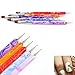 Longwithin 5Pc Acrylic Nail Art Design Painting Tool Pen Polish Brush Set