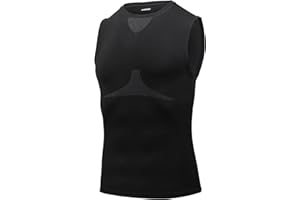 AMZSPORT Herren Kompressionsshirt Sports Tank Top Ärmelloses Funktionsshirt Laufshirt