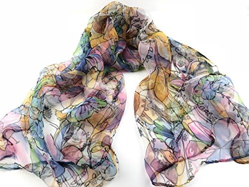 New Ustyleco VINTAGE/FASHION FLORAL/ SPOTS Ladies 100% Silk Scarf for Wedding Evening Party (multicolour 3)